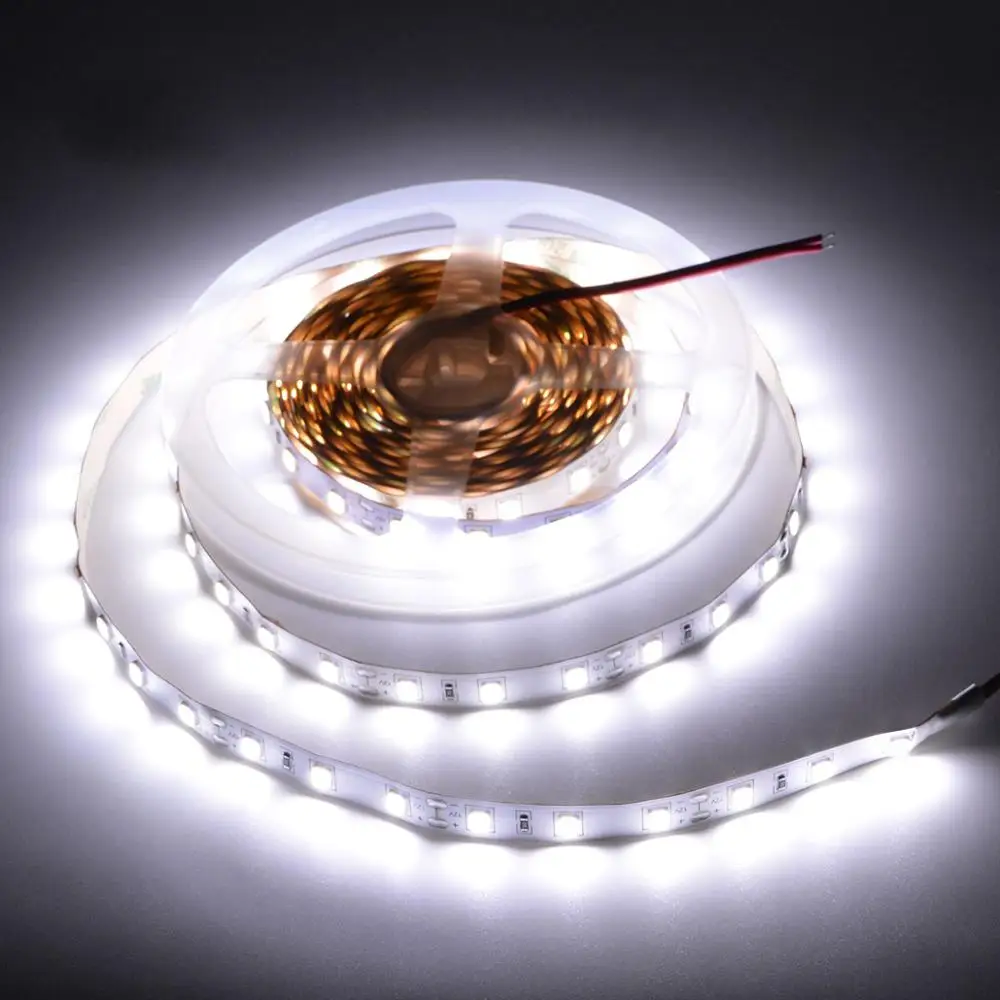 SMD 4040 2835 5050 Светодиодная лента DC 12V 120 светодиодный s/m 60 светодиодный s/m 5M гибкая лента Лампа Домашнее украшение не водонепроницаемый