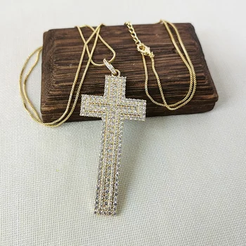 

4Strands New Design cross shaped Micro Pave Full CZ elephant shape Charm Pendant Necklaces Jewelry NK565