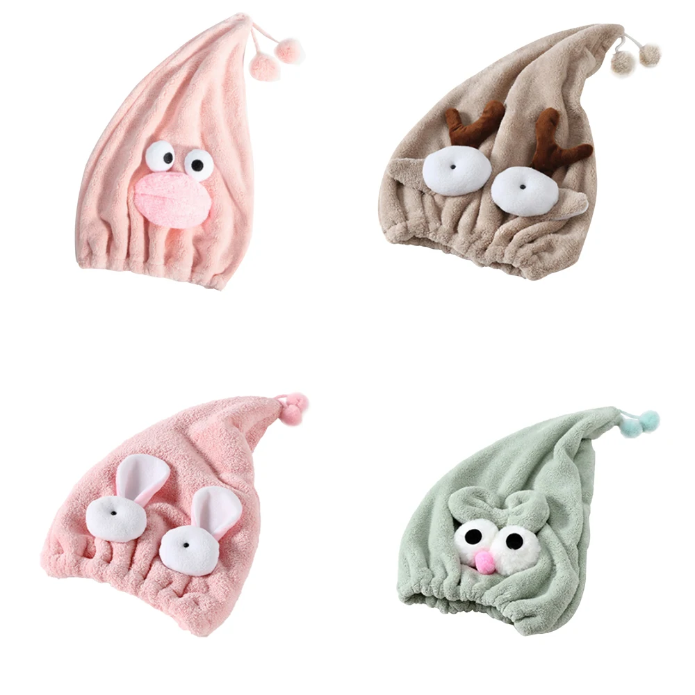 Симпатичное банное полотенце для сухих волос шапка для душа сильная Абсорбирующая быстросохнущая ультра-мягкая Дамская сухая защита волос банная шапка