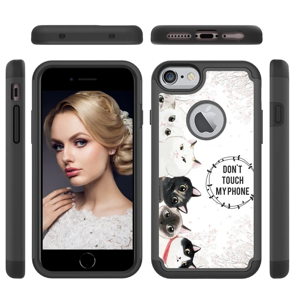 Милый чехол для телефона iphone 11pro ProMax XS Max XR 6 6S 7 8 3в1 силикагель поликарбонат