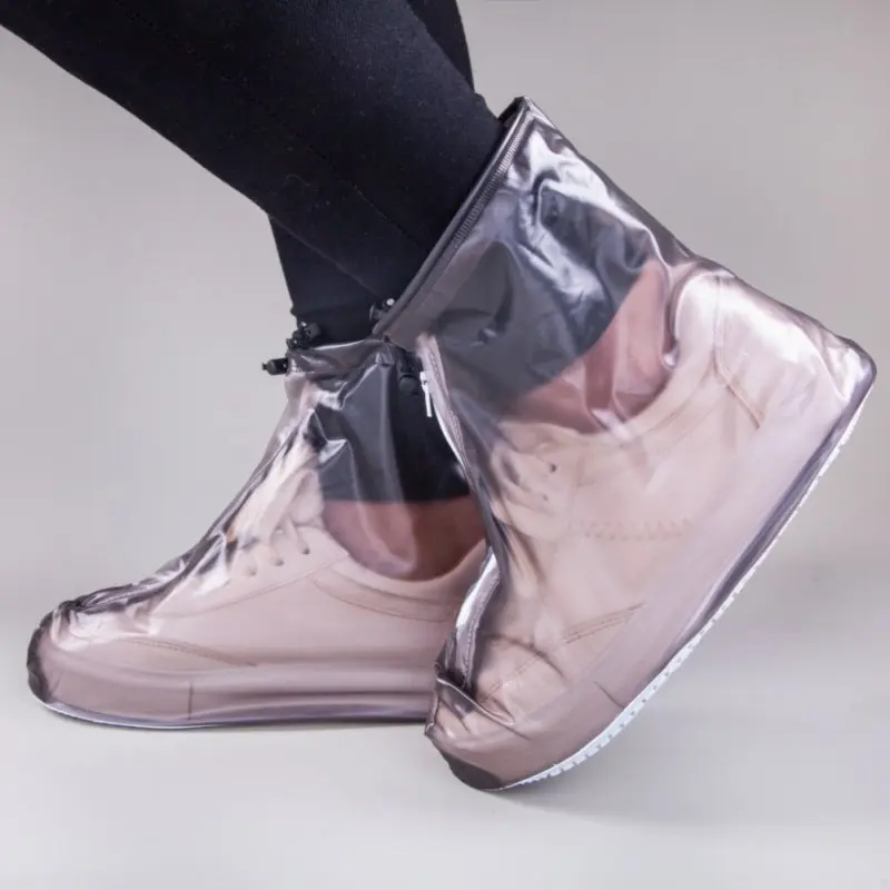Непромокаемая обувь унисекс на молнии; Водонепроницаемая защитная обувь; Чехлы для обуви; Многоразовые Защитные пленки для обуви на открытом воздухе; нескользящие Чехлы для обуви