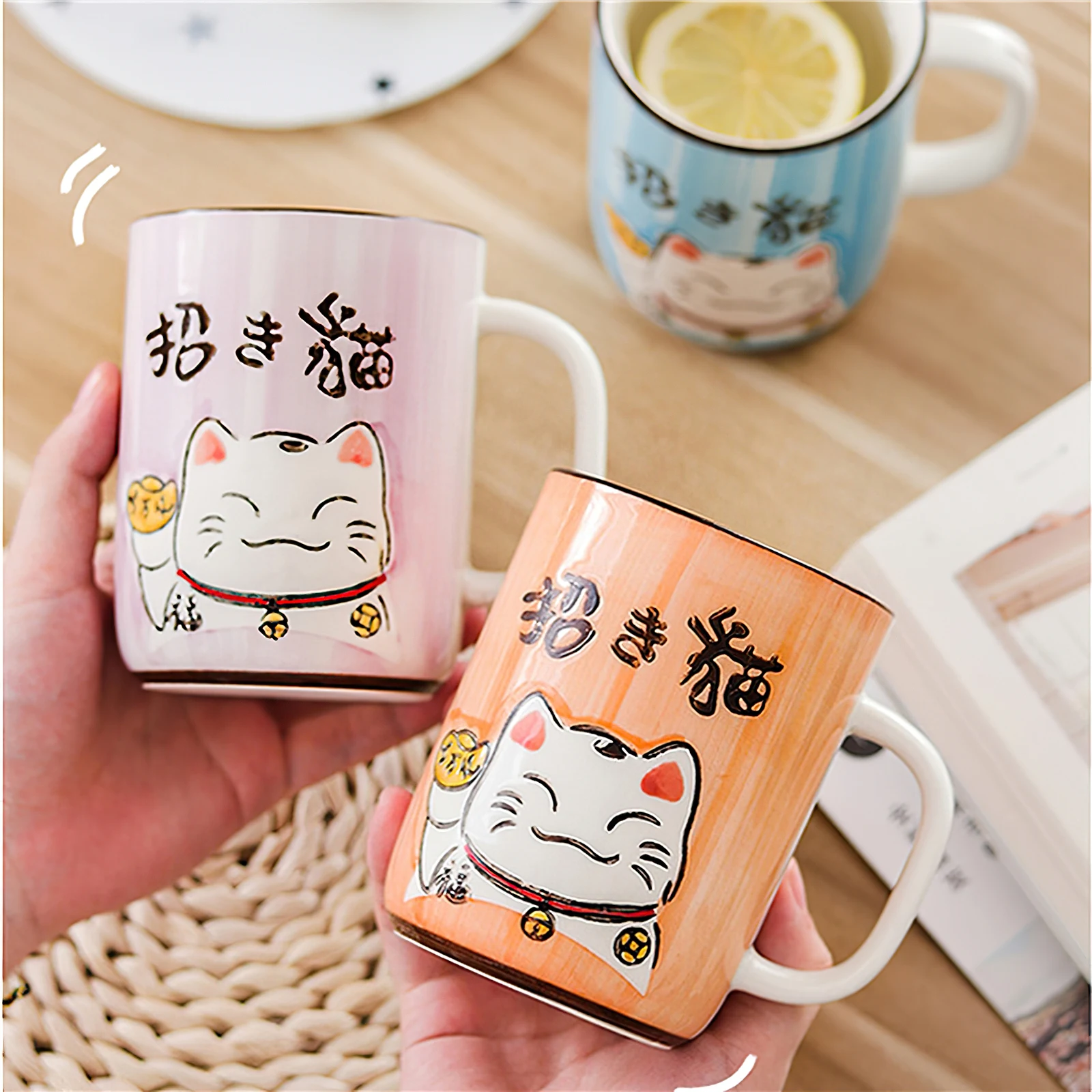 The "Fortune’s Brew" Lucky Cat Ceramic Mug - clHouse & Home