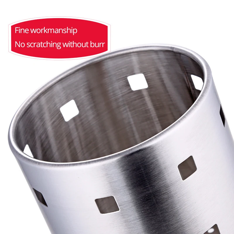 揭阳不锈钢筷子笼沥水厨具筒架创意厨房工具加厚圆形筷子收纳套装_2