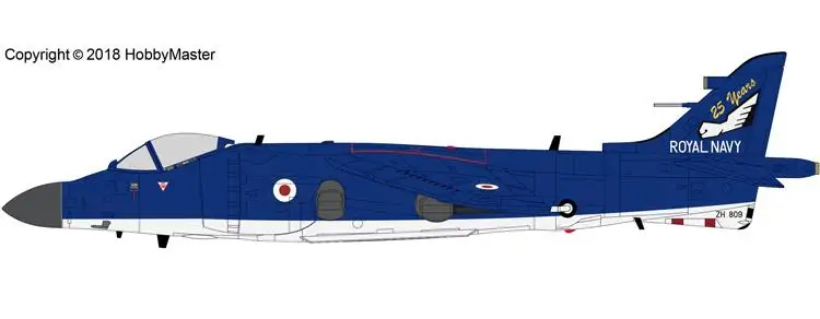 Хобби мастер Sea Harrier FA 2 ZH809 No 899 NAS адмиральская баржа 25 лет 1/72 литая под давлением модель самолета