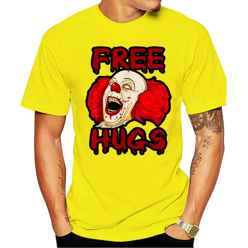Free Hugs Evil Killer Scary Clown Halloween It Pennywise Black T Shirt S 3xl Street Tee Shirt T Shirts Aliexpress