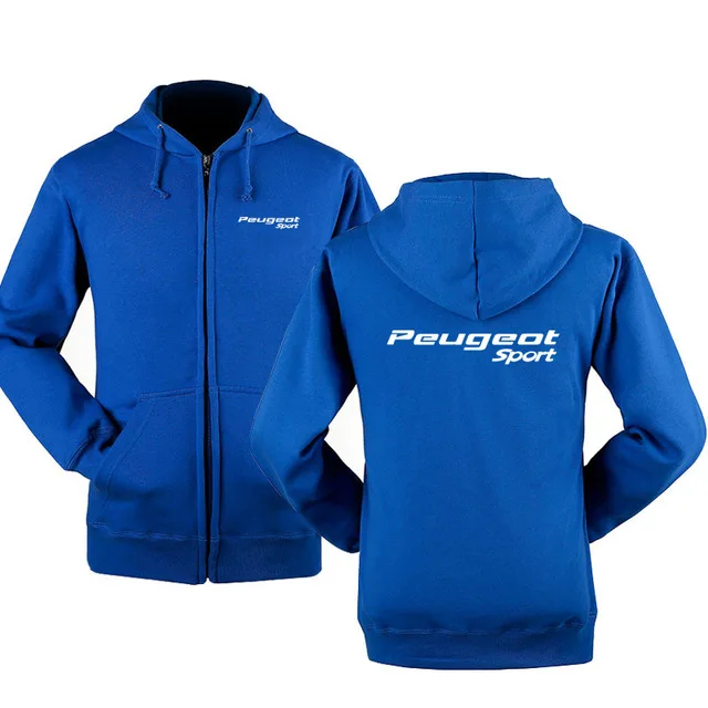 

Autumn winter for Peugeot logo zipper sweatshirts Printed Men fleecel Hooded jacket Hoodies Zipper Hoody h