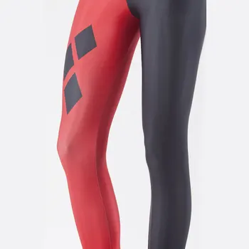 

2019 Printed Slim Fitness Leggings Women Compression Push Up Leggins Clothing Workout Printing Patchwork Trousers