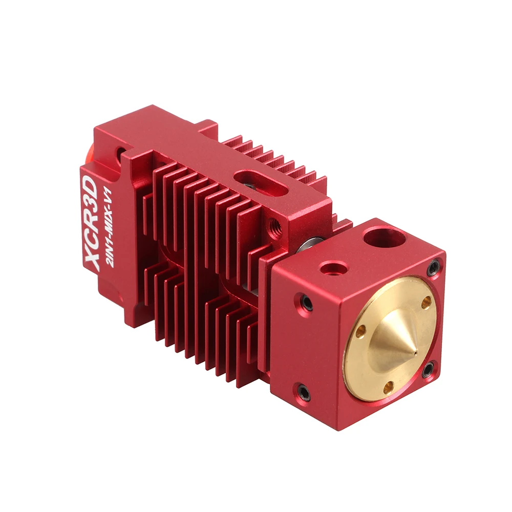Красный 3DSWAY 3D-принтеры Запчасти 2IN1-MIX-V1 Hotend 2 в 1 из смешанный цвет Hotend 1,75 мм накаливания экструдер Bowden в 12 V/24 V для Titan MK8 - Цвет: Красный