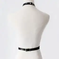 Женская Панк шлейка из кожезаменителя пояс регулируемый нагрудный пояс цепочка для тела колье ожерелье ювелирные изделия соблазнительный