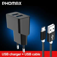 PHOMAX 5V 2.1A универсальное usb-зарядное устройство портативное дорожное настенное зарядное устройство для iPhone X xs xr 8 Plus 6s samsung S8 S9 Xiaomi mi8 7 huawei