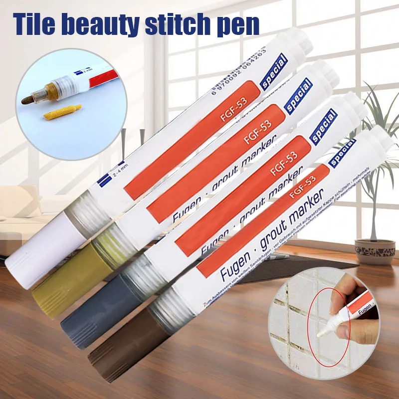 Tile Grout Coating Marker Wall Floor Ceramic Tiles Gaps Professional Repair Pen Paint Pen Marker Stationery Art Supplies
