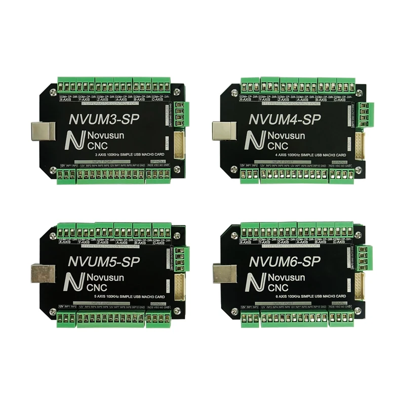 NVUM 3 4 5 6 Axis Mach3 USB карта ЧПУ маршрутизатор 4Axis Motion control Card Breakout Board для diy фрезерный станок 1 шт