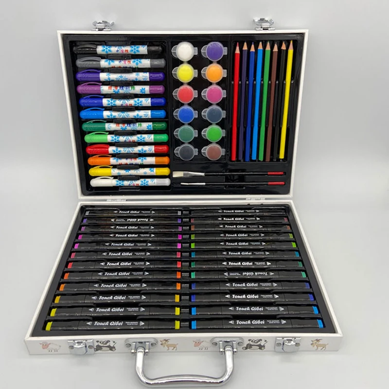 

Art Supplies For Kids Colors Double Side Marker With Portable Art Box For Drawing Painting Children's Birthday Gift Раскраска