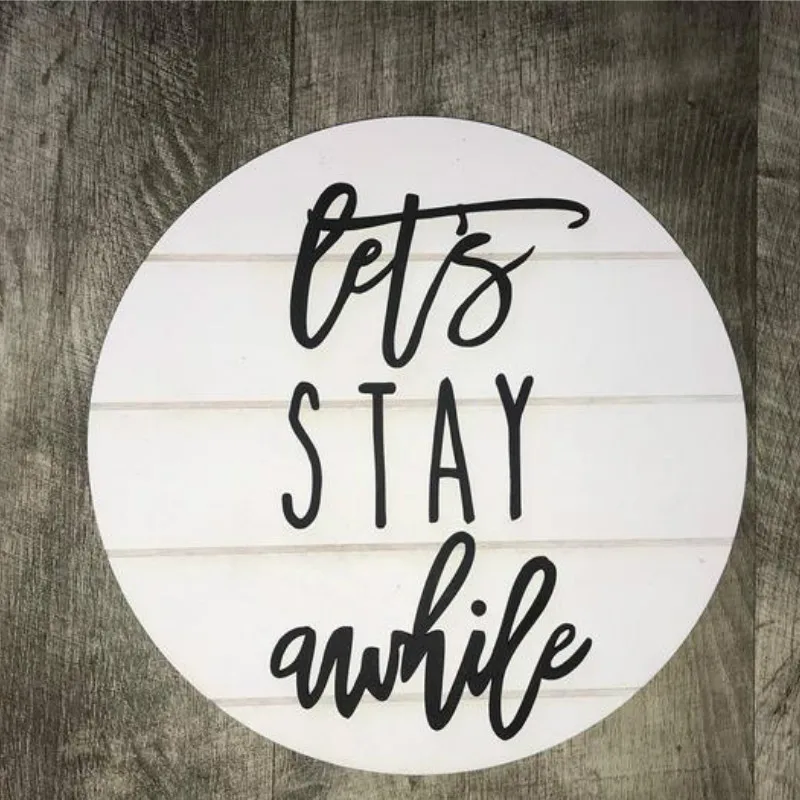 Custom 3d Wooden Sign For Home Decor Personalized Text Round Sign Style With Calligraphy Housewarming Gift Wedding Sign Plaques Signs Aliexpress