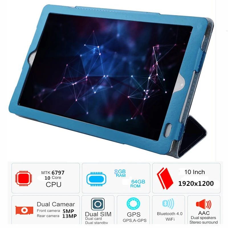 

Google certification 10.1 inch 64GB ROM 8GB Ram 10 Core Android 9.0 tablets 4G LTE Phone IPS wifi Bluetooth GPS Kids tablet pc