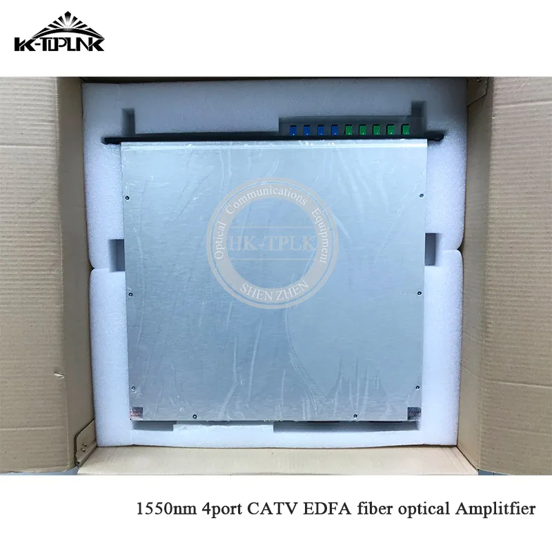 Горячие товары 1550 нм CATV WDM EDFA 4 порта * 18 дБм 1U 80 Вт SC/APC SC/UPC Волоконно оптический