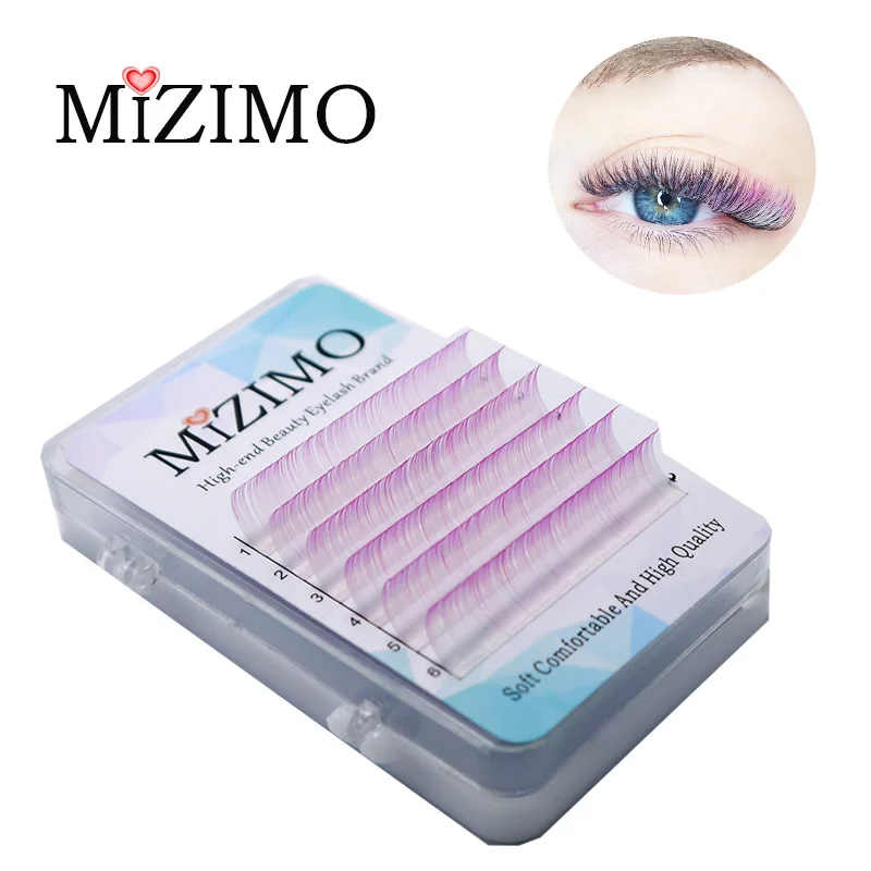 MIZIMO new color eyelashes white pink two-color grafting personalized eyelash extensions | Красота и здоровье