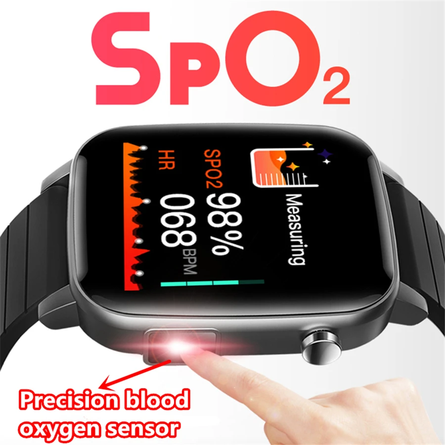 2021 SP1 Sports Men Women Smartwatch with Body Temperature Measure Heart Rate Real Medical SPO2 Blood Oxygen Measure Smart Watch