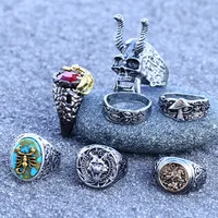 خاتم بانك للرجال ، خاتم معدني ذهبي اللون ، جندي روماني ، مالون ، مجوهرات عتيقة ، عصري ، 2020