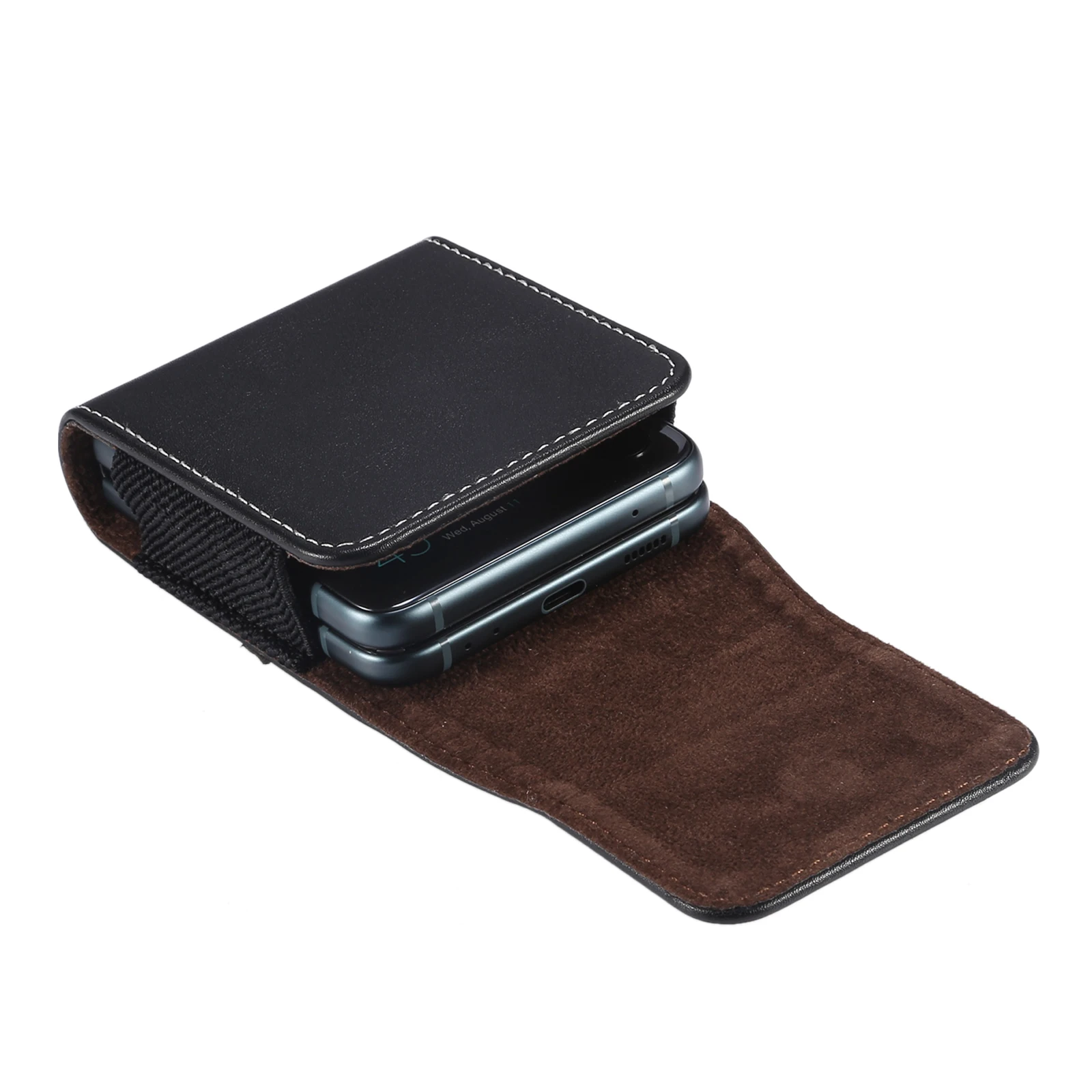 Luxurious Leather Flip Case with Belt Clip – Premium Folding Cover