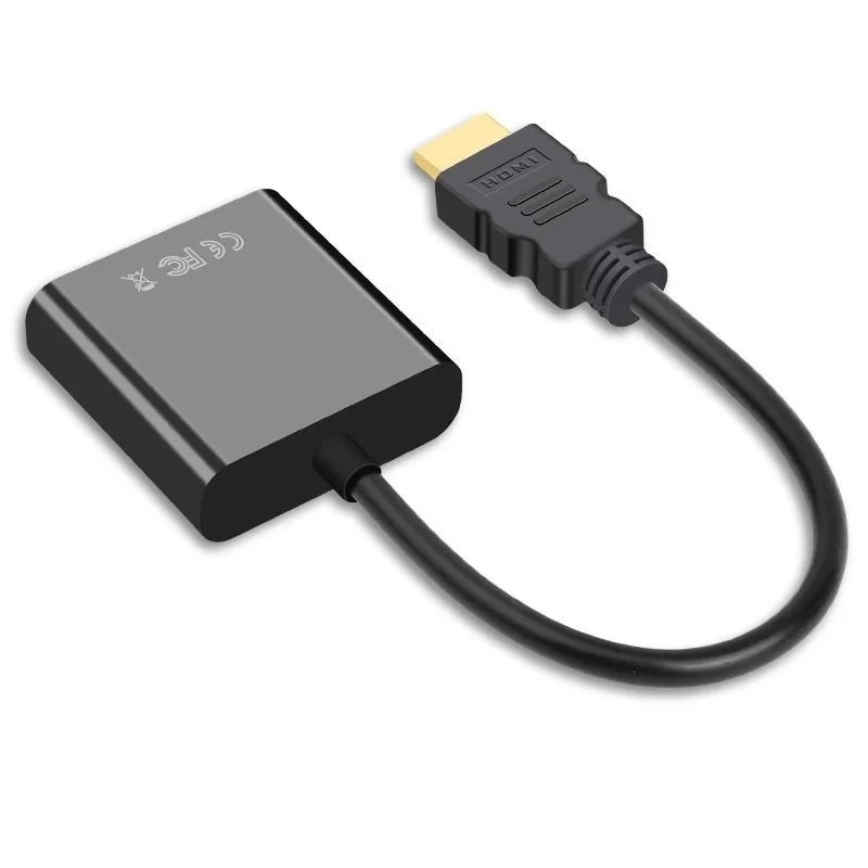 No Audio No Power Высококачественный адаптер hdmi-vga штекер в конвертер с разъемом адаптер 1080P цифровой аналоговый видео аудио для ПК ноутбука планшета - Цвет: No Audio No Power