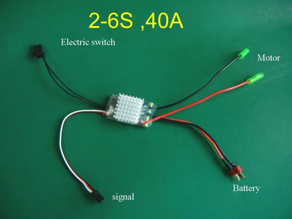 40A 2-6S двухсторонний щеточный ESC электронный регулятор скорости для 550/775 мотор