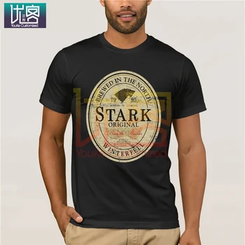 

Game of Thrones Stark Beer Winterfell TV Show GOT Dragons New Mens Funny T-Shirt 100% Cotton Print Mens Summer O-Neck T Shirt