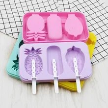 DIY инновационное домашнее мороженое плесень ананаса клубника Классическая квадратная форма для изготовления мороженого ручной Popsicle силиконовая форма