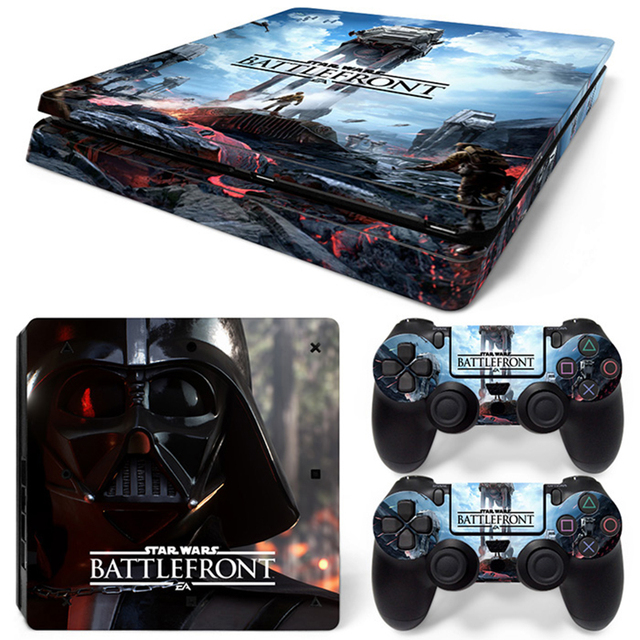 Wars Darth Vader Sticker Cover Wrap Protector Skin For Sony PS4 Slim Console & 2PCS Controller Skin Decal For PS4 Slim