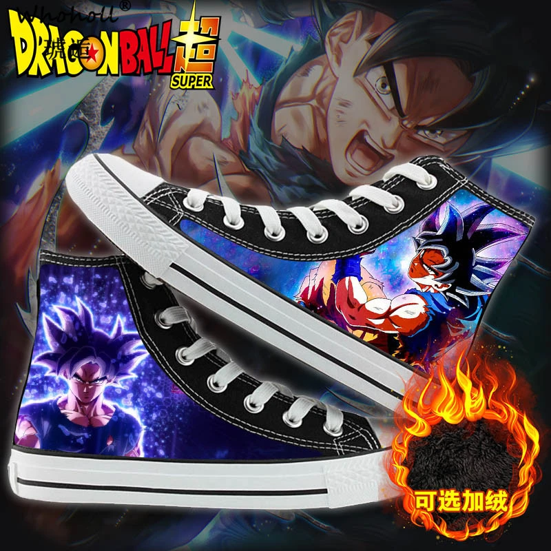 

WHOHOLL Dragon Ball Canvas Shoes with velvet Japanese Anime Naruto Student Men And Women Unisex Casual Shoes Lovers Couples Shoe