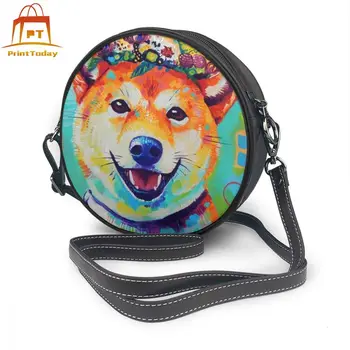 

Shiba Inu Shoulder Bag Shiba Inu Leather Bag Multi Purpose Mini Women Bags Women Crossbody Pattern Round Purse