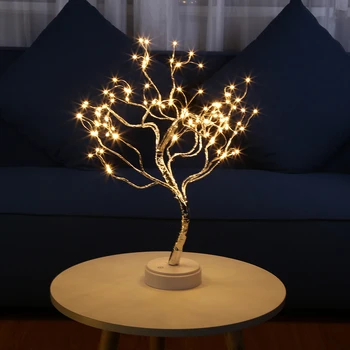 

Bar Home Bedroom Indoor Festival Decor Fairy Light Fire Tree LED Table Lamp Sleeping Light Bedroom Bedside Table Lamp