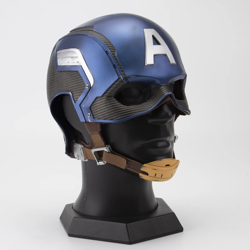 Accessoires Hoeden & petten Helmen Motorhelmen 1/1 wearable Helm Captain America HEROi motorhelmen 