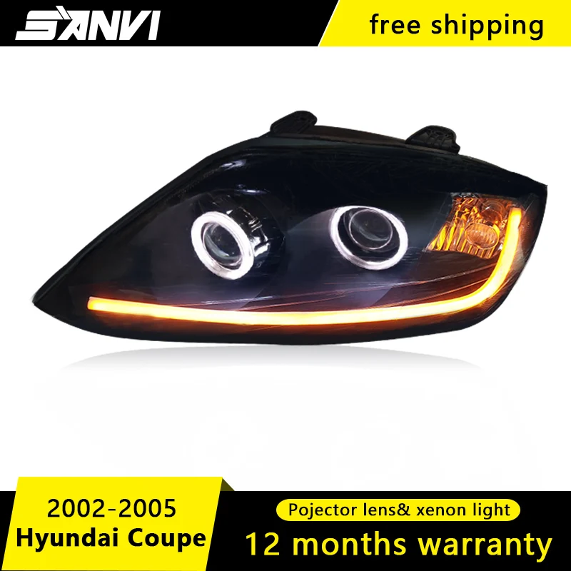 Sanvi Автомобильная фара в сборе для Hyundai Coupe 2002-2006 с высоким и низким лучом HID