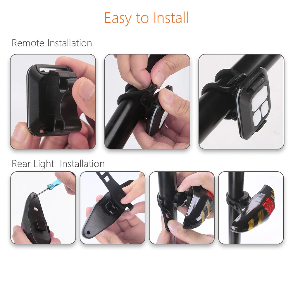 Bike Light Bicycle Turn Signal Light Wireless Remote Control Bike Taillight Cycling Flashlight Bike Headlights for Bicycle