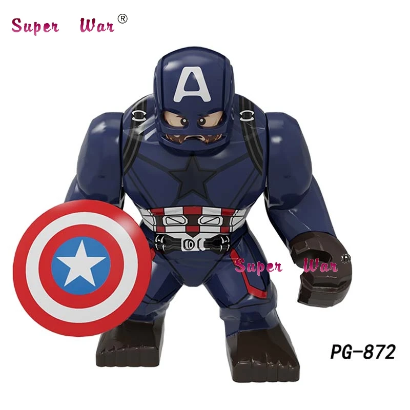 PG872 Один Мстители Marvel, танос, бесконечная перчатка, Халк, халкбастер, военная машина, Бэтмен, большой размер, Железный человек, строительные блоки, детские игрушки - Цвет: PG872