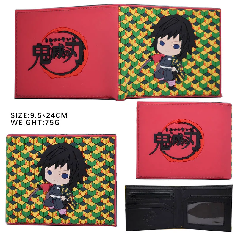 Короткий кошелек Kimetsu no Yaiba Kamado Tanjirou Kamado Nezuko на молнии с карманом для монет