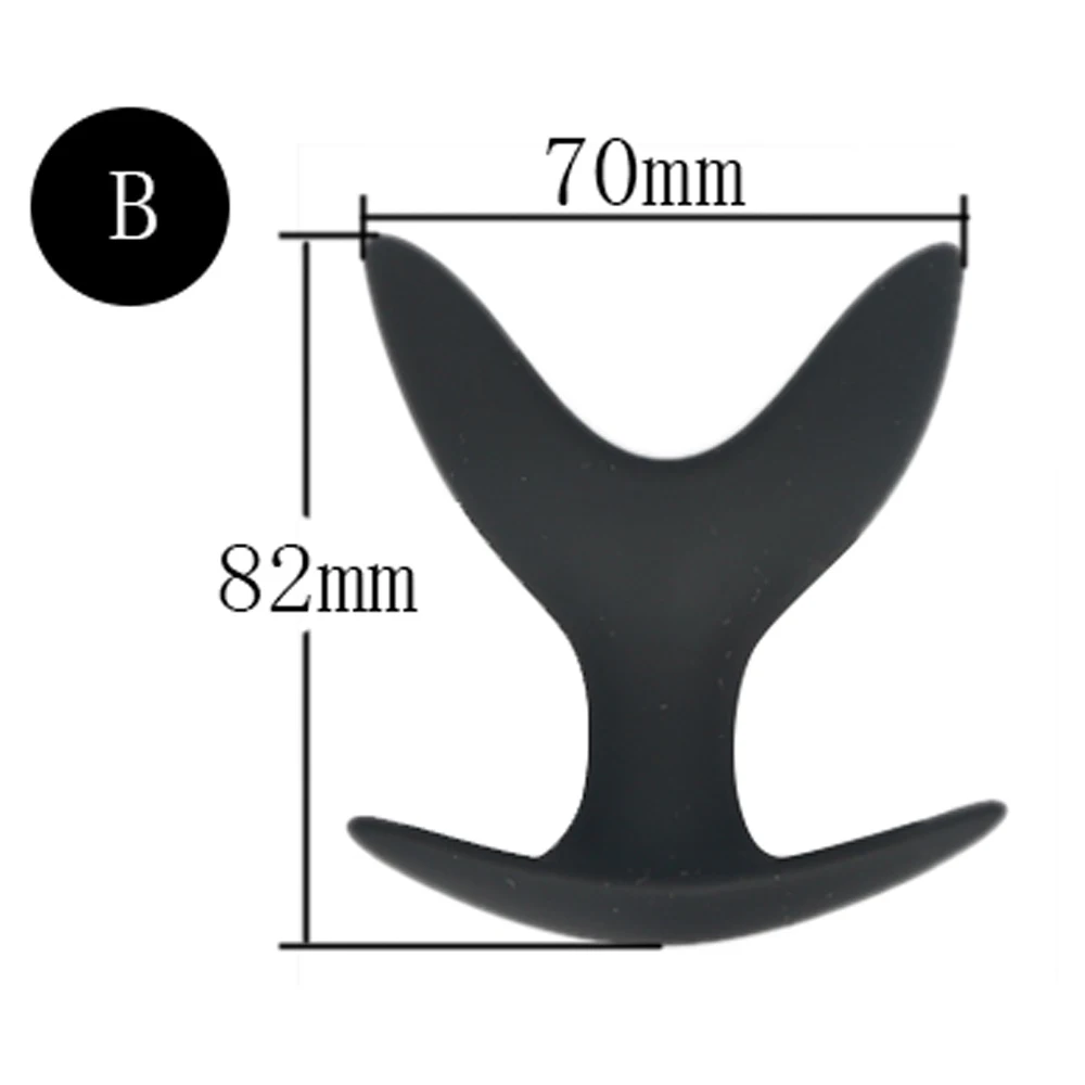 Anal Flow Dilator Silicone Speculum Hollow Butt Plug Unisex_voghion.com
