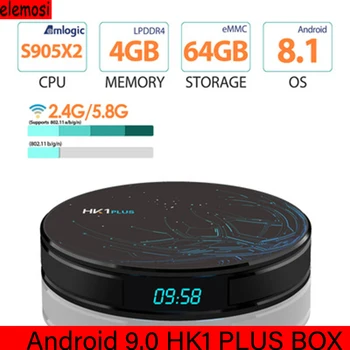 

HK1 PLUS S905 X2 Media Player TV BOX Ethernet Interface Smart TV BOX Set TOP BOX Dual WIFI USB3.0 BT4.0 4K HDR H.265