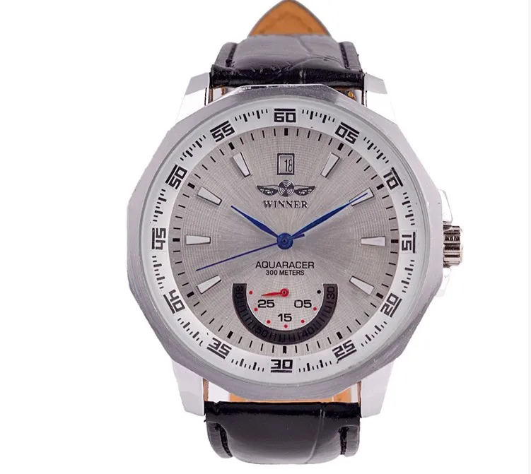 Relogio Masculino Winner Brand New Men's Automatic Mechanical Watches Leather Strap Watch Fashion Sports Men luxury Wristwatches 