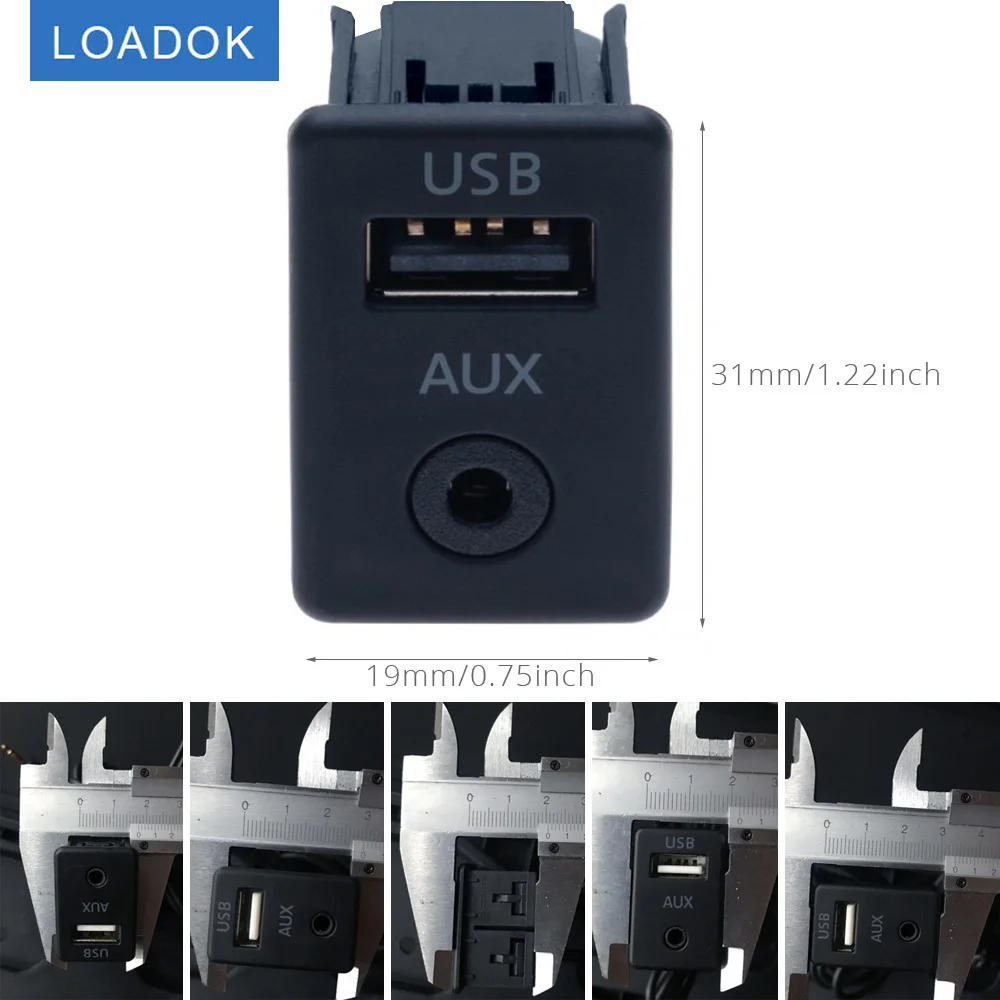 

100cm Car Cable Adapter Universal Car Dash Flush Mount USB Port Panel Auto Boat 3.5mm AUX Interface Extension USB