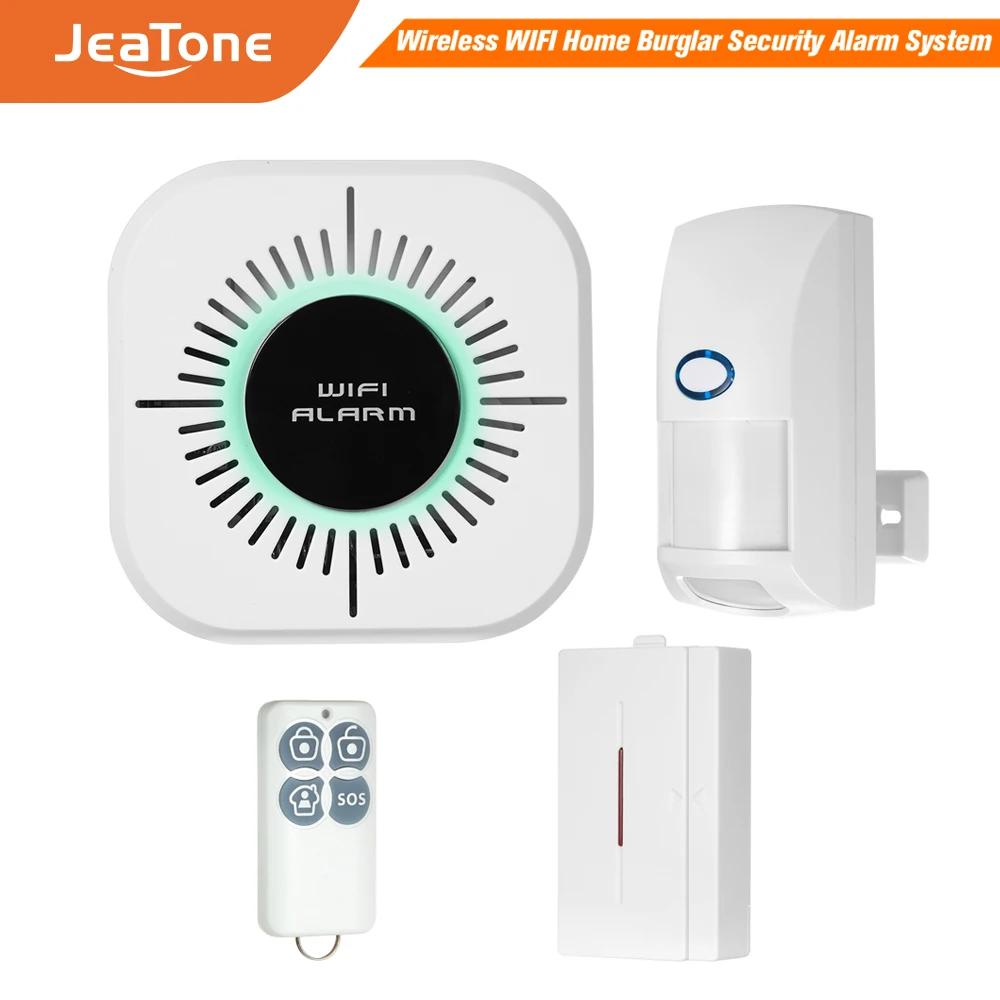 Беспроводная домашняя система охранной сигнализации JeaTone 25 кг иммунный PIR датчик