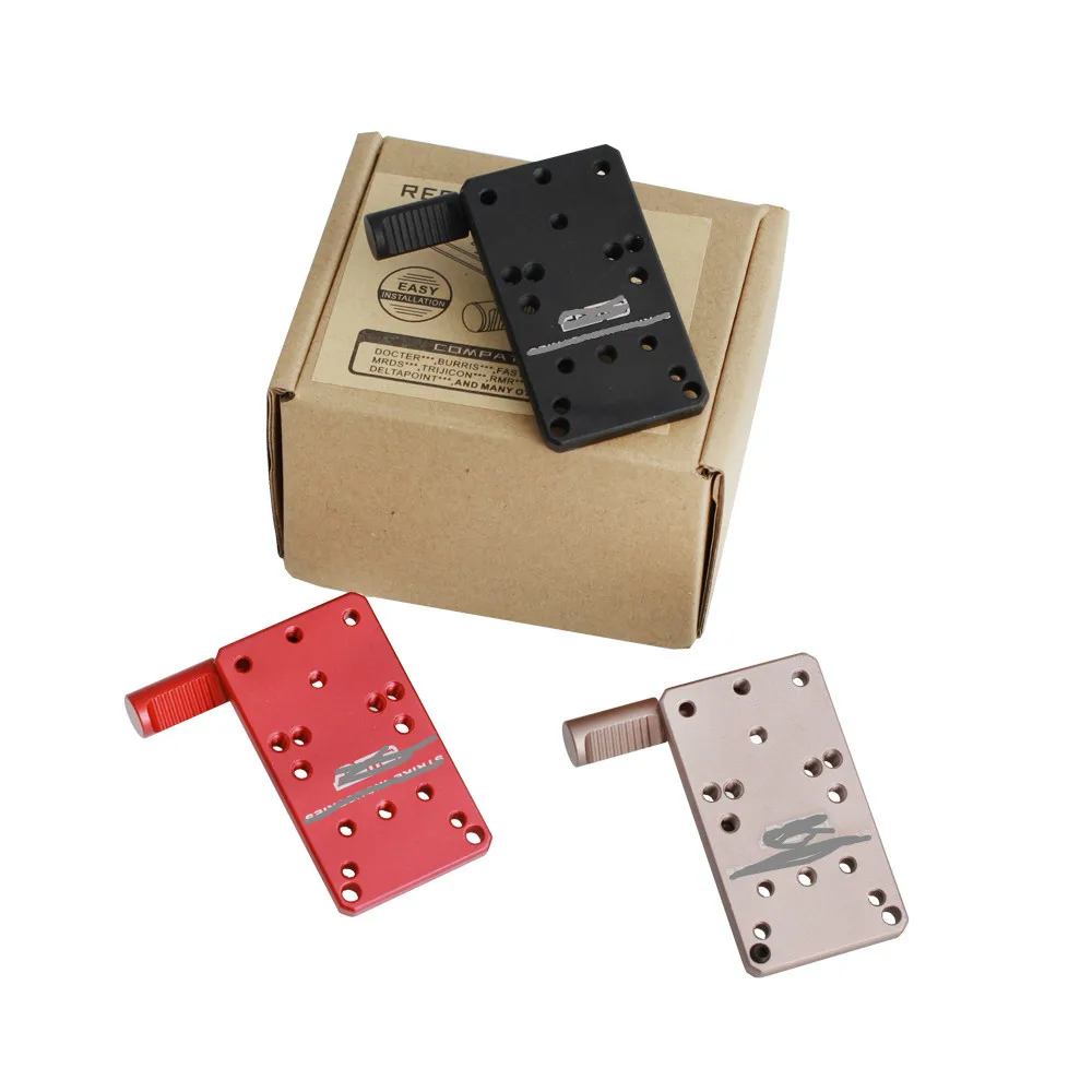 

Universal Optics Rear Sight Mount Plate Base Hunting Tactical Gun Pistol Red Dot Reflex Scope Mount Plate Base Glock 17 19 22 23