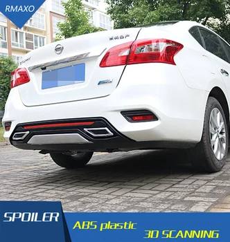 

For Sentra Rear spoiler ABS Rear Bumper Diffuser Bumpers Protector For Nissan Sentra After chrome lip rear spoiler 2015