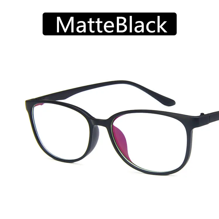 Модный дизайн пластиковая Классическая оправа для очков ретро женские очки по рецепту мужские компьютерные очки оправа - Цвет оправы: MatteBlack