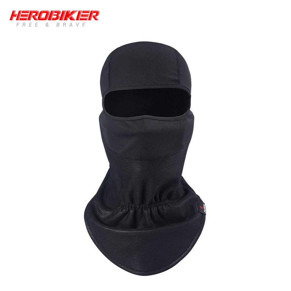 HEROBIKER мотоциклетная маска для лица, Зимняя Теплая Флисовая велосипедная маска, ветронепроницаемый подшлемник, мотоциклетная маска для катания на лыжах, сноуборде, велосипеде - Цвет: MTT-3037-01