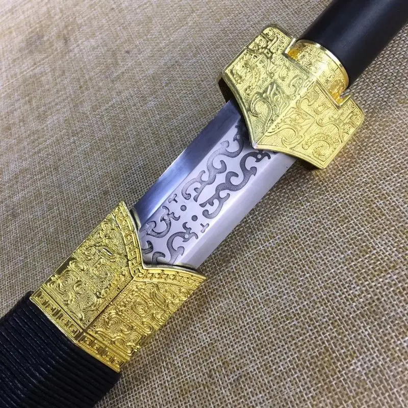 Full Tang Chinese wushu Sword Manganese Steel Blade golden Sword Saber Jian