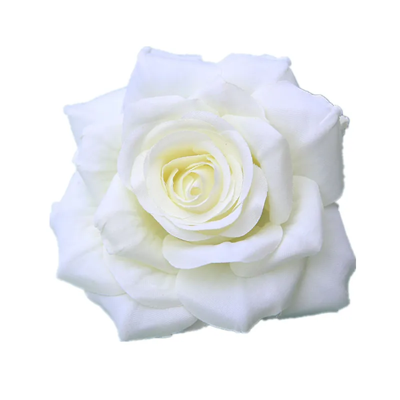 open white 20 шт./лот 9 см розы свадебные шелковые искусственные цветы расположение декора цветок настенный шар DIY Материал Роза Пион - Цвет: open white