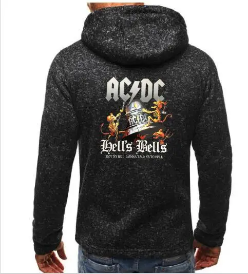 fashion brand shirt ACDC clock hoodie long sleeve warm riverdale hooded zipper shirt casual men's sweatshirt