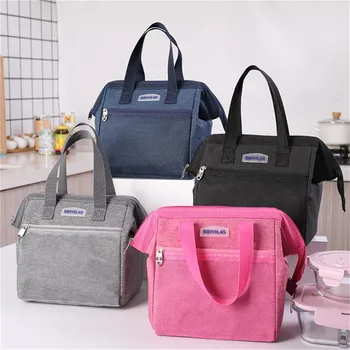 

Lunch Box Bag Waterproof Thermal Bag Oxford Fabric Portable Thermal Insulated Cation Picnic Food Box Women Tote Storage Ice Bags